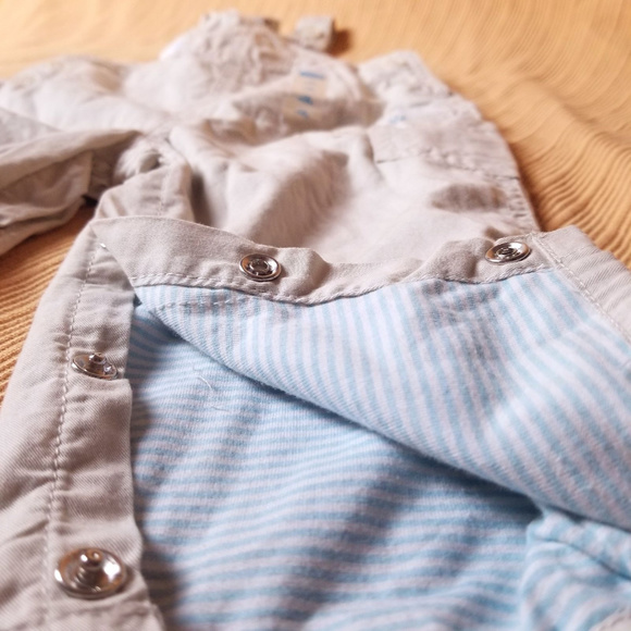 NWT! Children's Place Khaki Overalls size 12 Mos - Picture 7 of 7